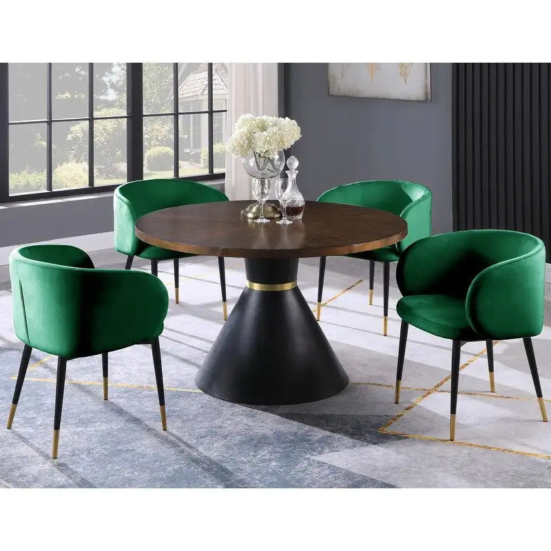 Best Master Furniture Rustic Velvet Upholstered Dining Chair