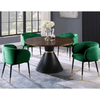 Best Master Furniture Rustic Velvet Upholstered Dining Chair