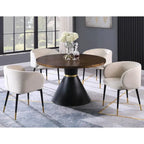 Best Master Furniture Rustic Velvet Upholstered Dining Chair