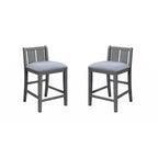 Graham 36 3-Piece Finish Small Space Counter Height Dining Table with Shelves and 2 Chairs