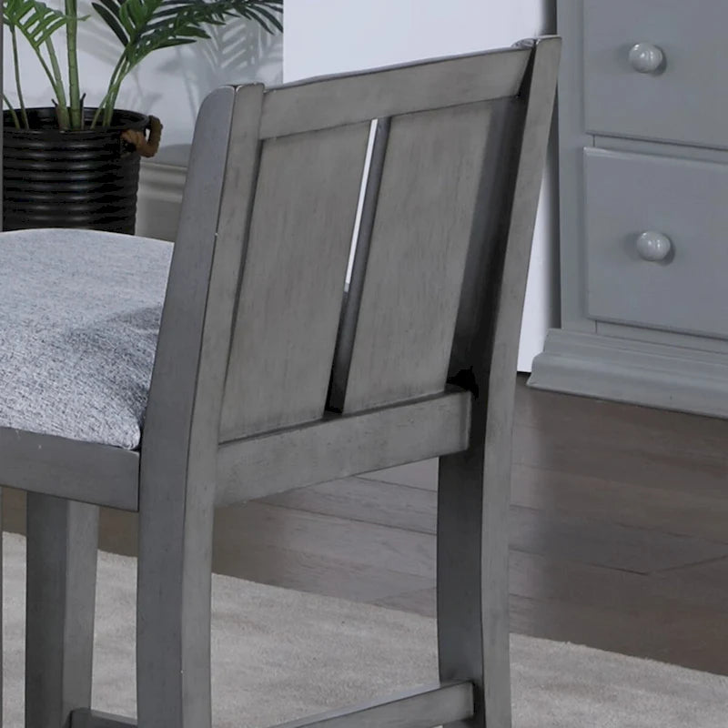 Graham 36 3-Piece Finish Small Space Counter Height Dining Table with Shelves and 2 Chairs