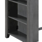 Graham 36 3-Piece Finish Small Space Counter Height Dining Table with Shelves and 2 Chairs