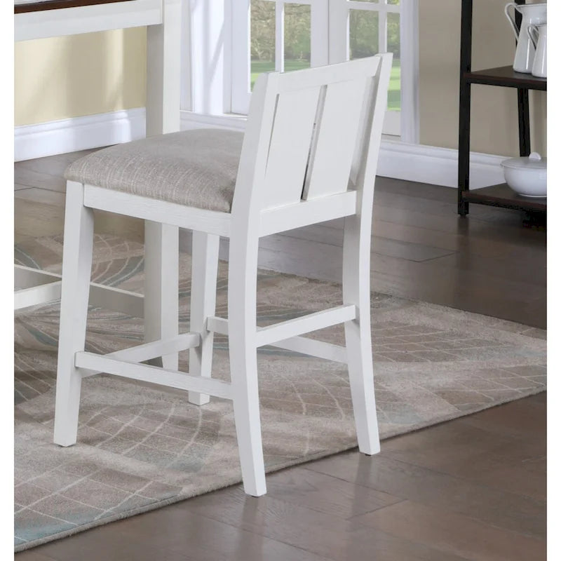 Graham 36 3-Piece Finish Small Space Counter Height Dining Table with Shelves and 2 Chairs