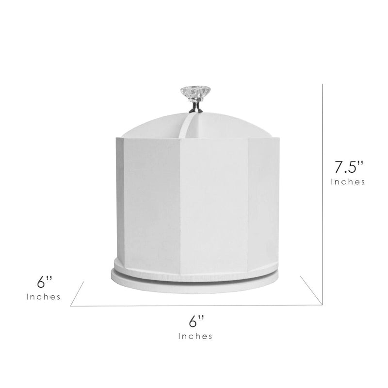 American Art Decor Swiveling Stationery Organizer - White