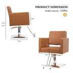 OmySalon PVC leather stainless steel foot operated for Salon Styling Chair, Hair Cutting Hairdressing Beauty Equipment - N/A