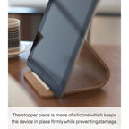 Yamazaki Home Tablet Stand, Wood - L 5.51 x W 4.72 x H 4.53 inches