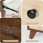 51-Inch Computer Desk with Reversible Drawer Cabinet and Printer Stand