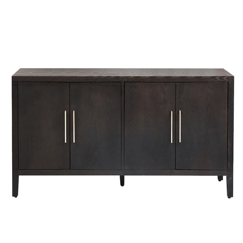 60 Modern 4-Door Sideboard with Solid Wood Legs