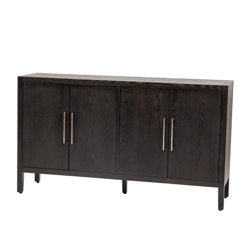 60 Modern 4-Door Sideboard with Solid Wood Legs