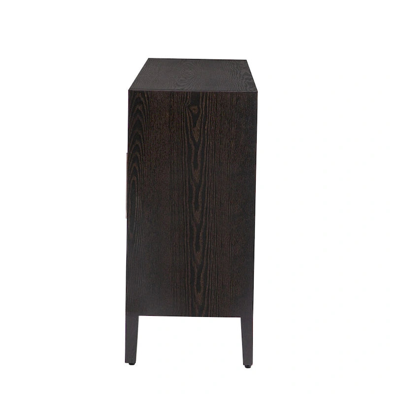 60 Modern 4-Door Sideboard with Solid Wood Legs