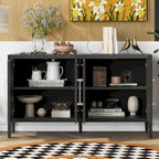60 Modern 4-Door Sideboard with Solid Wood Legs