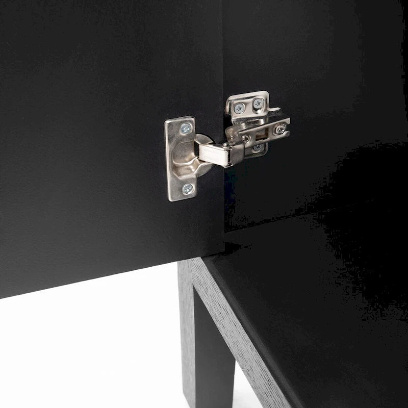 60 Modern 4-Door Sideboard with Solid Wood Legs