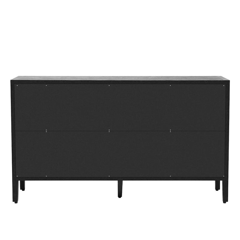 60 Modern 4-Door Sideboard with Solid Wood Legs