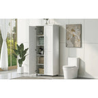 Storage Cabinet with Two Doors for Bathroom,Adjustable Shelf, MDF Board
