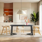 Middlebrook Modern Solid Wood Dining Table with Geometric Legs