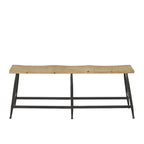 Metal Slim Home Bench - Brown - Roche River Decor