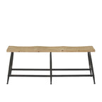 Metal Slim Home Bench - Brown - Roche River Decor