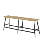 Metal Slim Home Bench - Brown - Roche River Decor