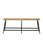 Metal Slim Home Bench - Brown - Roche River Decor