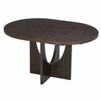 Modern 5-Piece Round Dining Set with 16.2 Removable Leaf