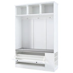 Merax 5-in-1 Entryway Hall Tree with Shoe Storage Bench