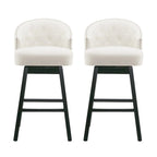 Moore Modern Rubberwood Swivel 33.25-Inch Barstool (set of 2) by Christopher Knight Home
