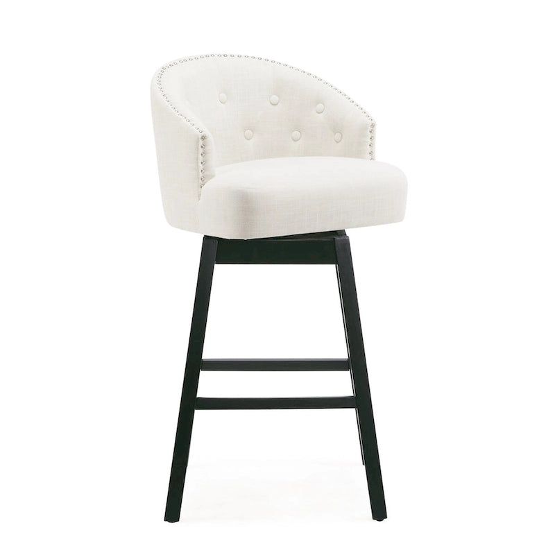 Moore Modern Rubberwood Swivel 33.25-Inch Barstool (set of 2) by Christopher Knight Home