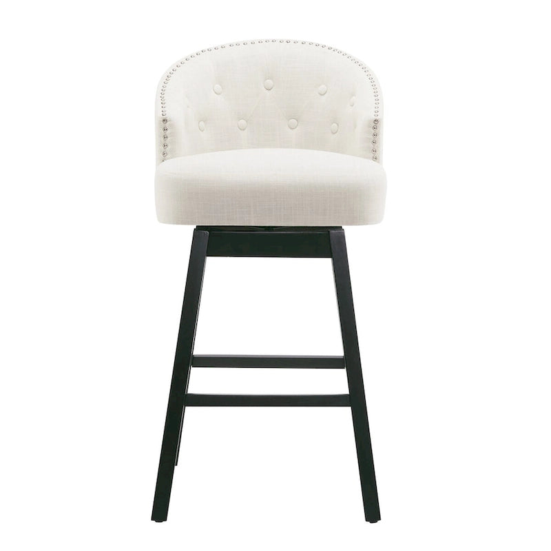 Moore Modern Rubberwood Swivel 33.25-Inch Barstool (set of 2) by Christopher Knight Home