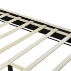 Queen Size Upholstered Platform Bed With Pull Point Headboard
