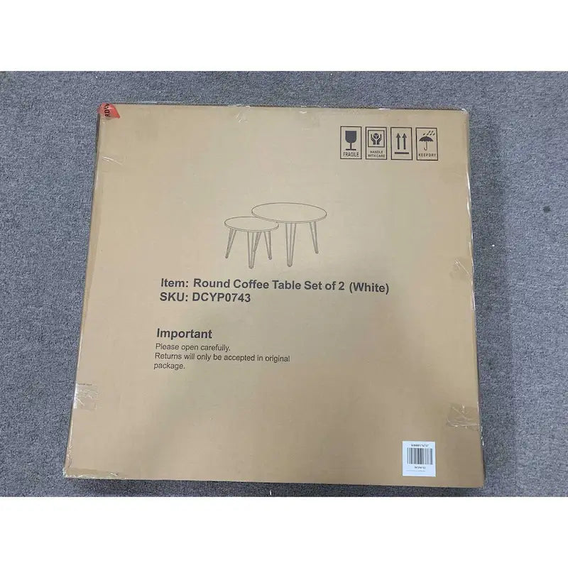 27.56 Round Nesting Coffee Table Set of 2