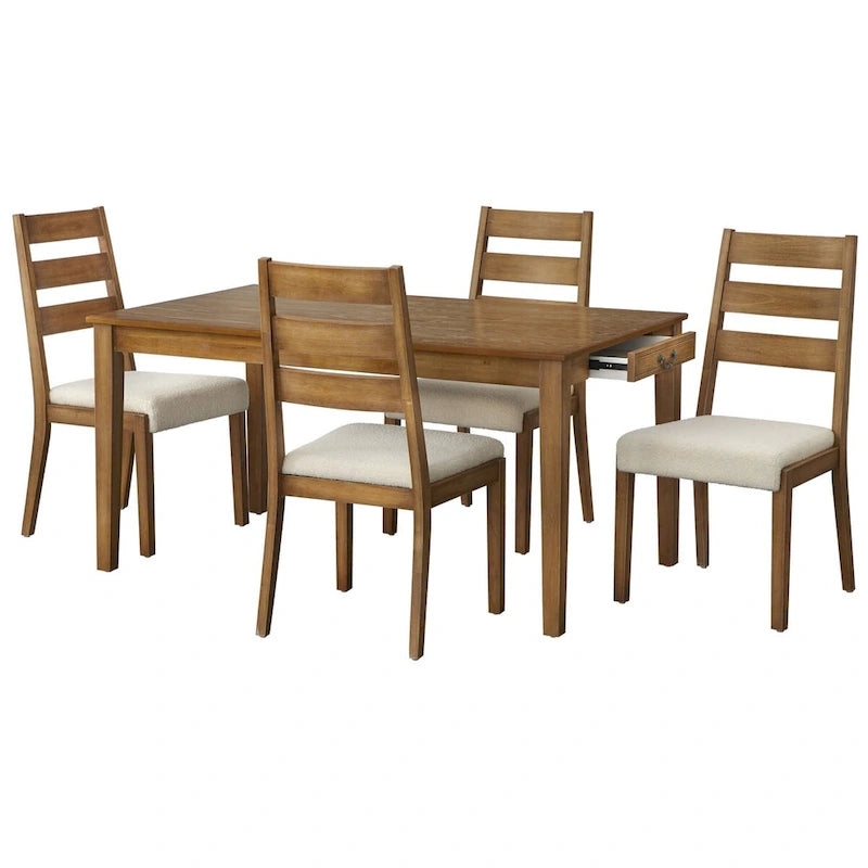 Lifestorey Palmer 5-Piece Dining Set with Storage