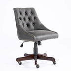 Medieval Retro Style Sheepskin Pattern Fabric Home Office Chair with Lift,Swivel and Recline Functions