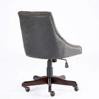 Medieval Retro Style Sheepskin Pattern Fabric Home Office Chair with Lift,Swivel and Recline Functions