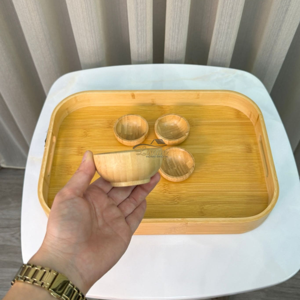 ACR BAMBOO MINI SAUCE DISH 4-PIECE