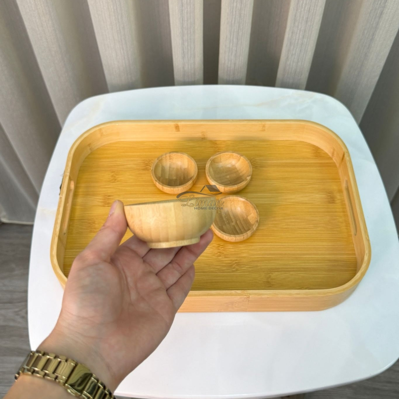 ACR BAMBOO MINI SAUCE DISH 4-PIECE