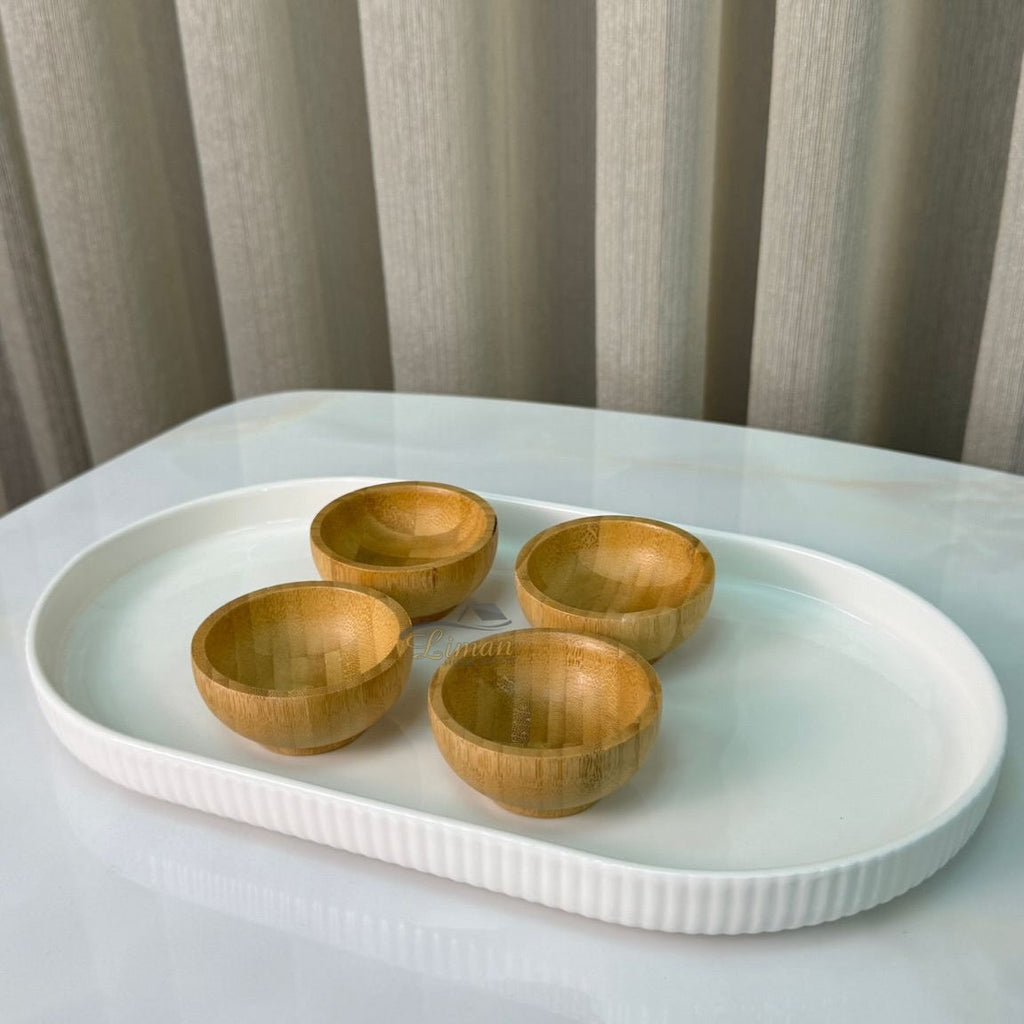 ACR BAMBOO MINI SAUCE DISH 4-PIECE