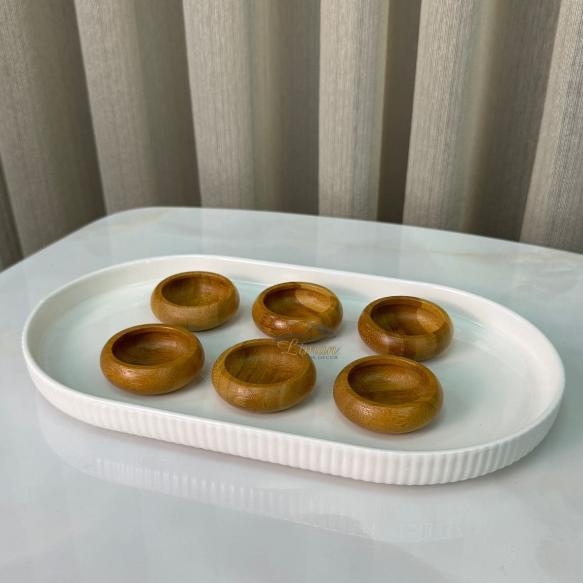 ACR BAMBOO MINI SAUCE DISH 6-PIECE