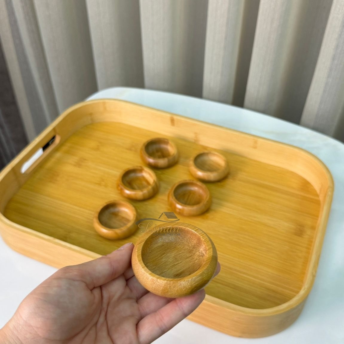 ACR BAMBOO MINI SAUCE DISH 6-PIECE