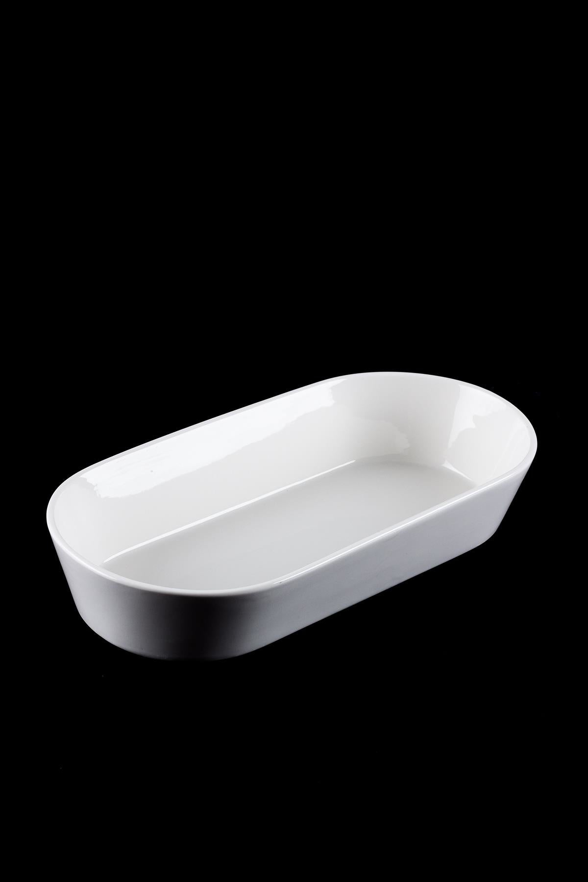 ACR Bianco Perla Oval Serving Plate 32.5 cm
