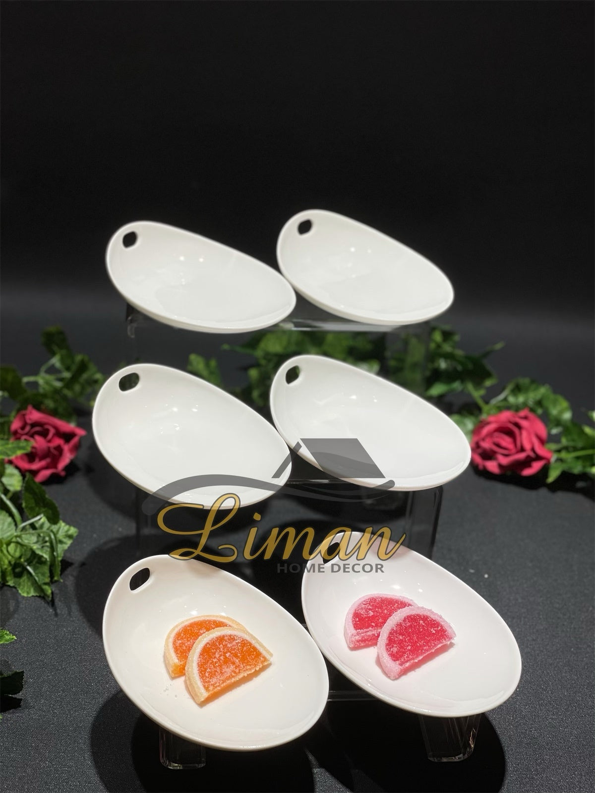 ACR BIANCO PERLA SERVING PLATE 14 CM 6-PIECE