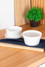 ACR BIANCO PERLA SERVING BOWL WITH LID 3-PIECE