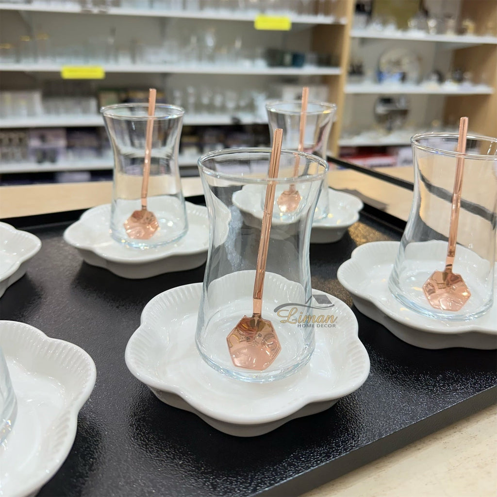 ACR Bianco Perla Tea Set 18 Piece | 6 Person Copper