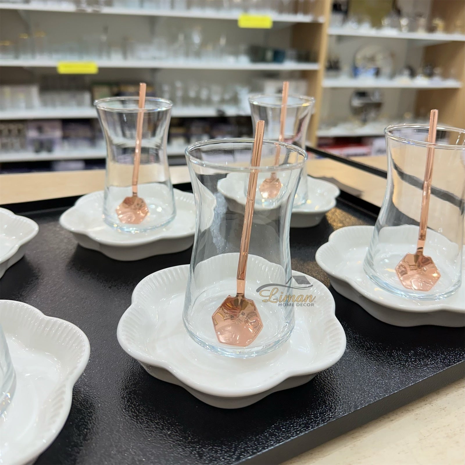 ACR Bianco Perla Tea Set 18 Piece | 6 Person Copper