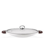 ACR CAST GRANIT WOK PAN 34 CM WHITE