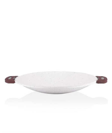 ACR CAST GRANIT WOK PAN 34 CM WHITE
