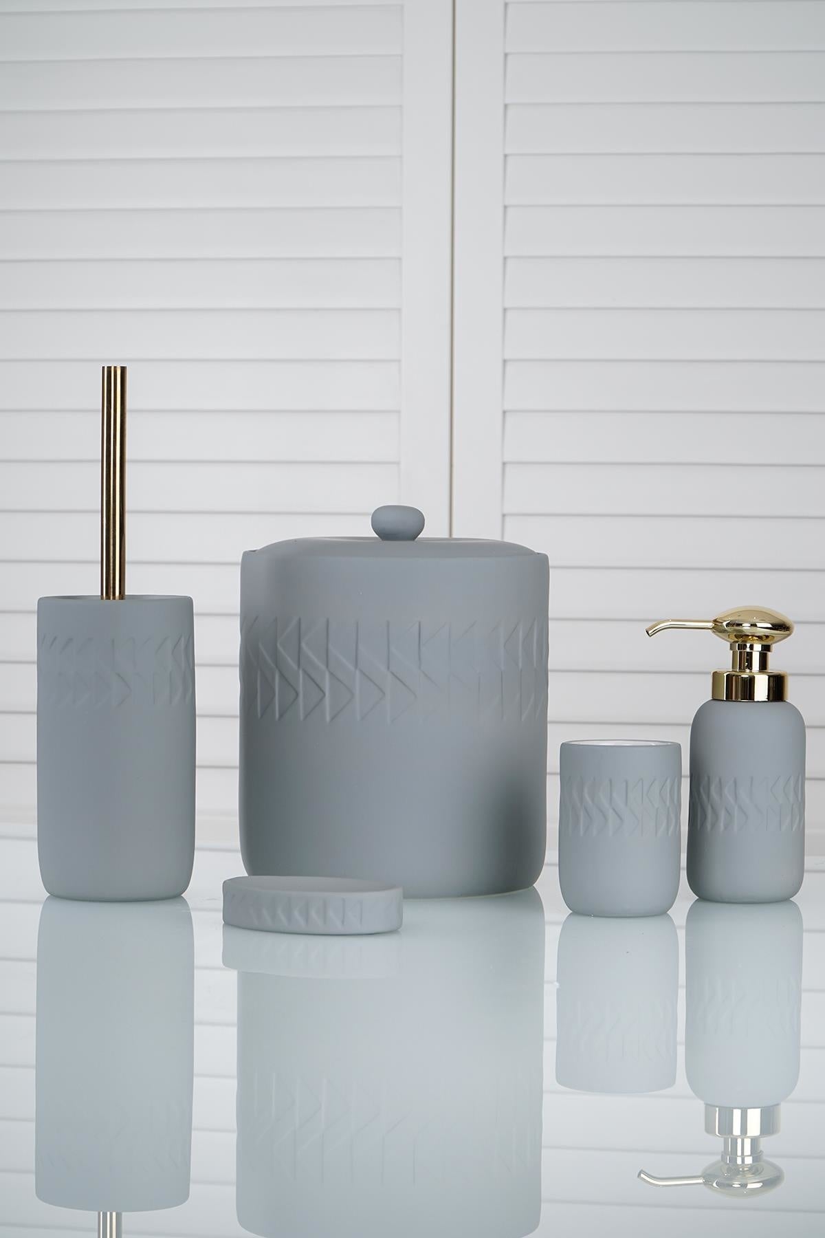 ACR Edith Bathroom Set Gray 5 Piece