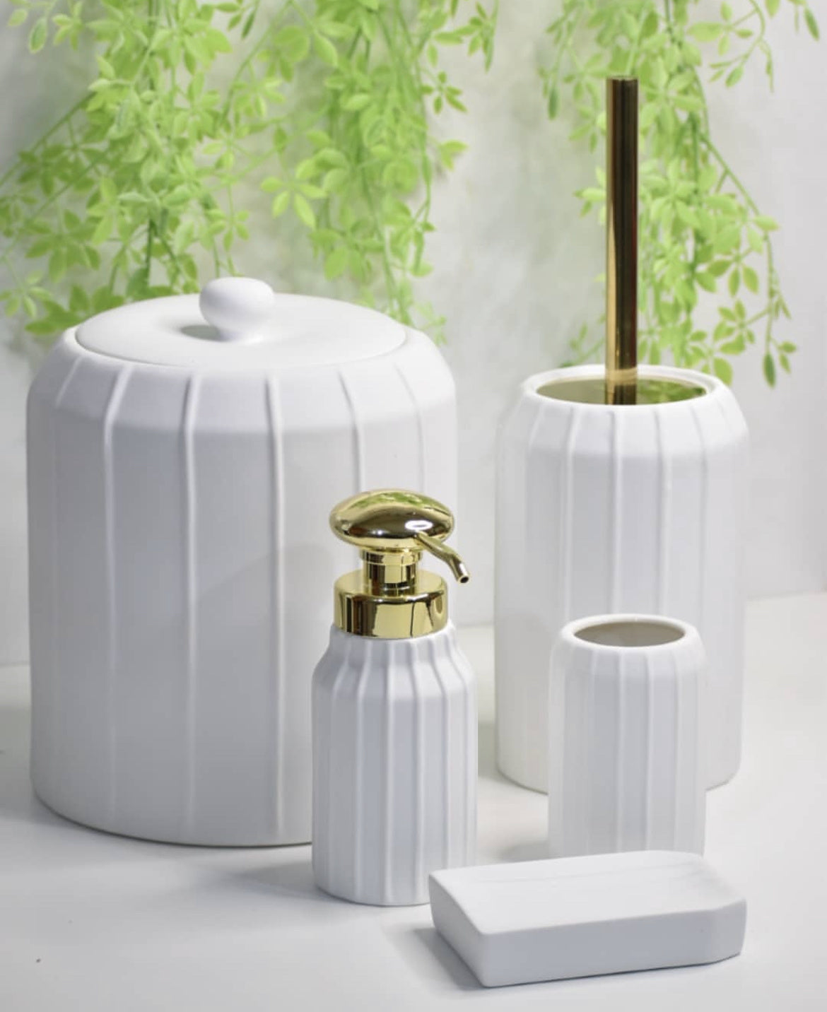 ACR Edith Bathroom Set White 5 Piece