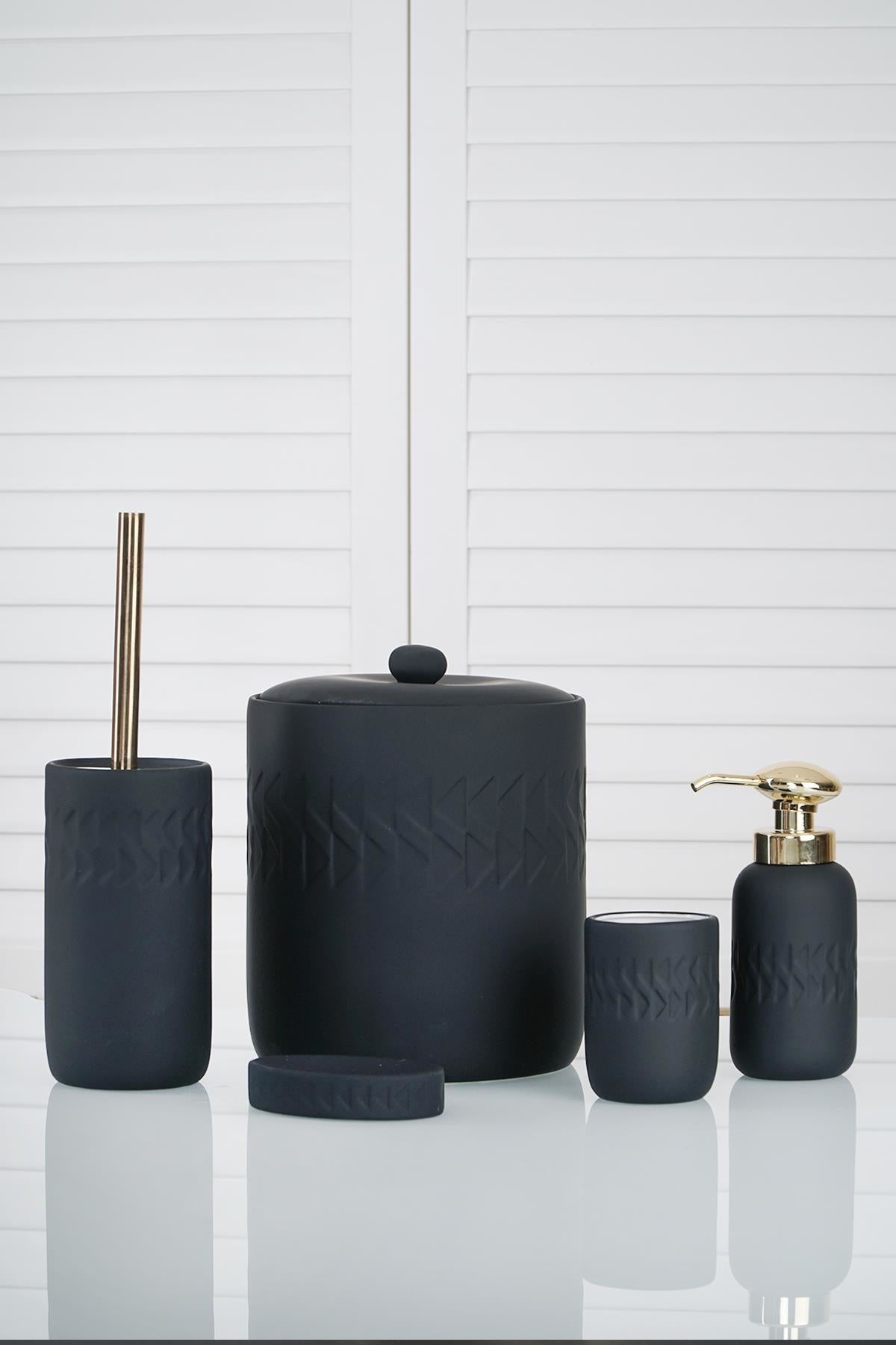 ACR Edith Bathroom Set Black 5 Piece