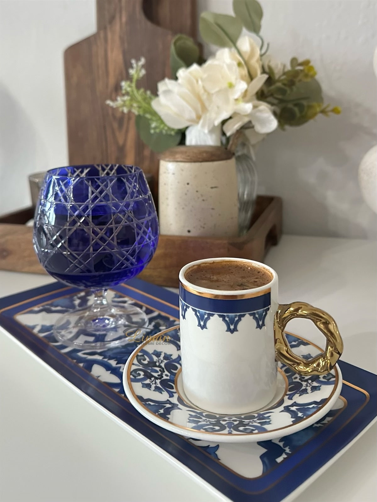 ACR Francesca Espresso Set 5 Piece | 2 Person Blue