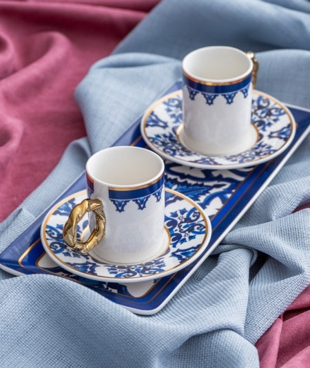 ACR Francesca Espresso Set 5 Piece | 2 Person Blue